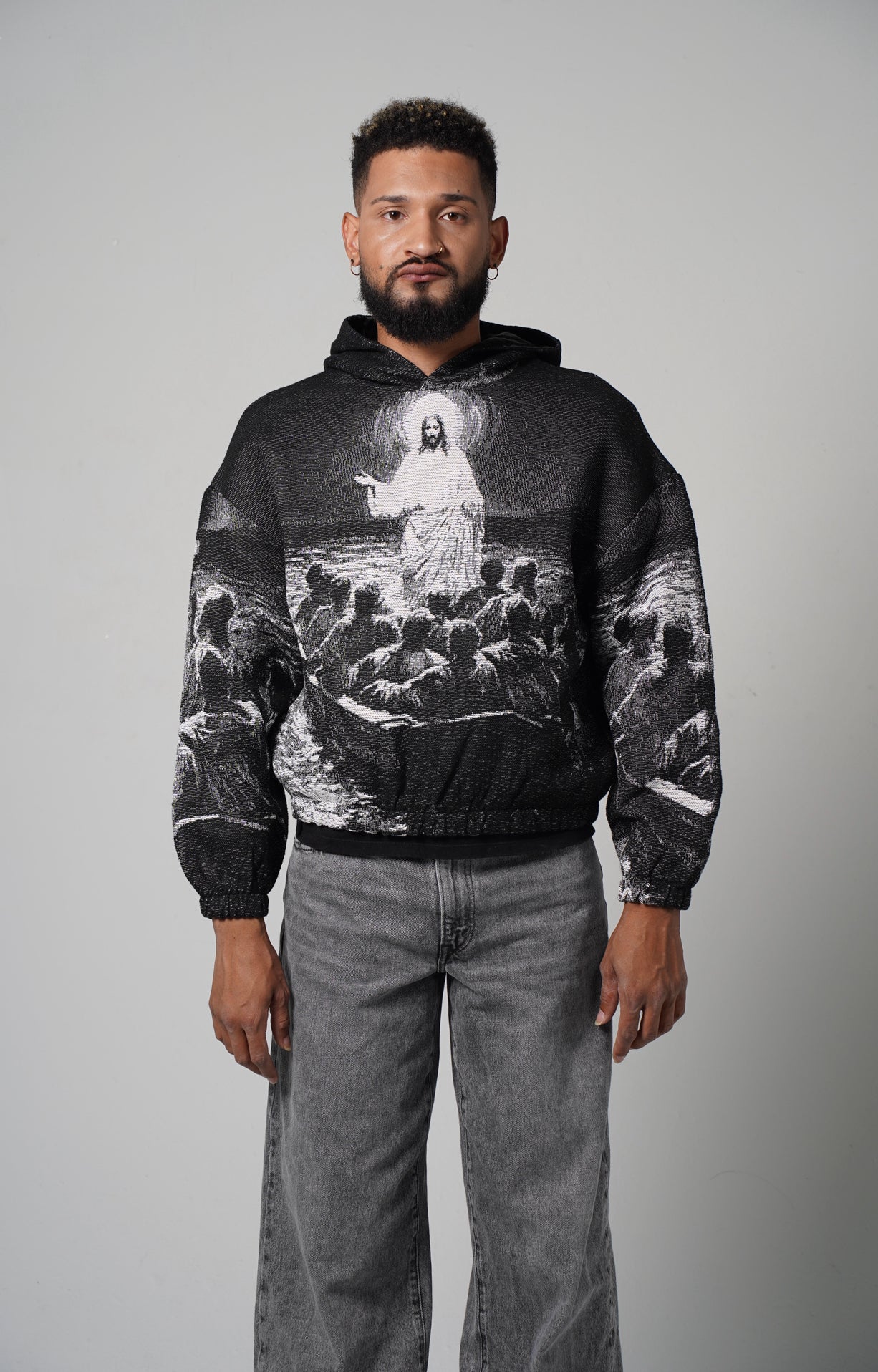 “PETER” WOVEN TAPESTRY HOODIE
