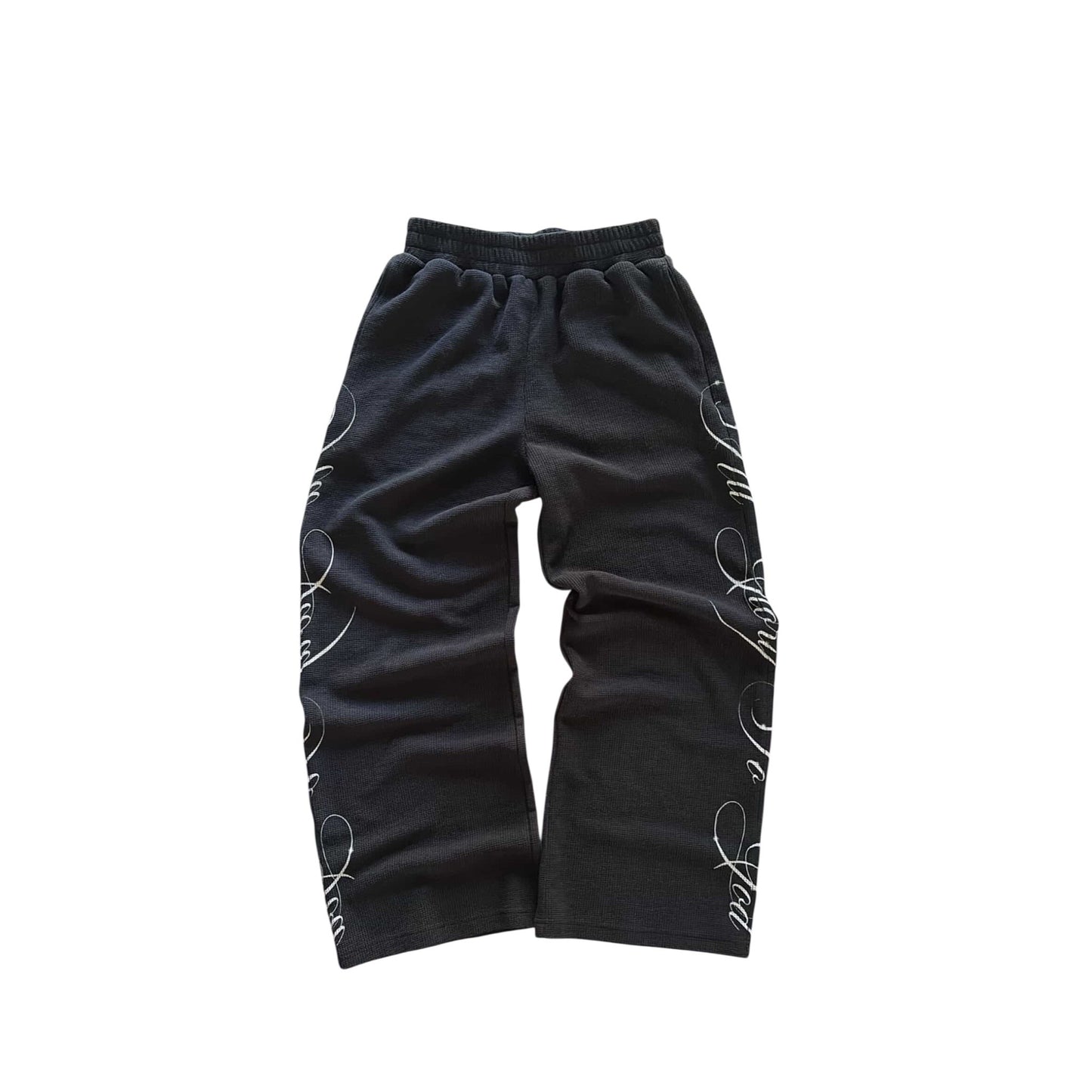 “GLORY TO GOD”  BLACK THERMAL SWEATS