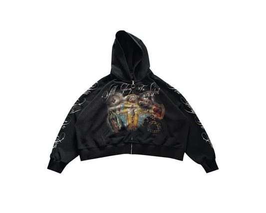 "GLORY TO GOD" BLACK THERMAL ZIP UP